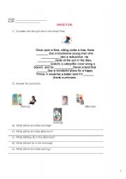 English worksheet: PAST SIMPLE