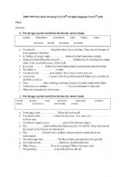 English Worksheet: Vocabulary testing 