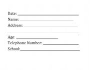 English worksheet: My Information