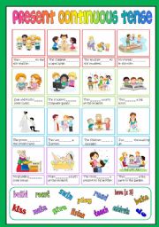 English Worksheet: Present Continuous Tense