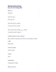 English Worksheet: classroom language