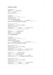 English Worksheet: songs