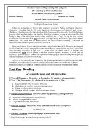 English Worksheet: testing