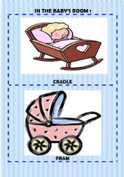 In the babys room: flash-cards 1/2