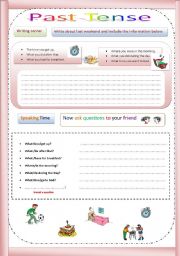 English Worksheet: past tense revision