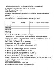 English Worksheet: Cartoons about school life