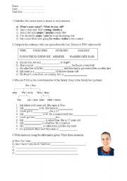 English Worksheet: test present simple 2