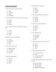 English Worksheet: Forrest Gump Movie Quiz