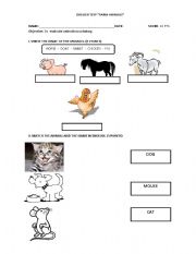 English Worksheet: Farm animals test 