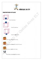 English worksheet: Where is it? | Prepositions of Place - ELT|ESL