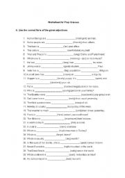 comparisons (rewrite- close test - use the correct form)