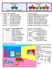 English Worksheet: There is/ There are