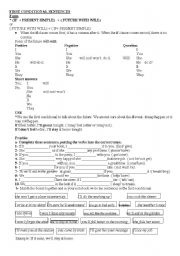 English Worksheet: First conditional