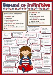 English Worksheet: Gerund or Infinitive (Greyscale + KEY included)