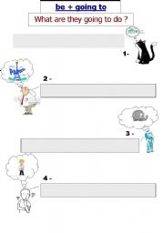 English Worksheet: BE + GOING TO