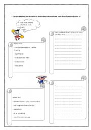 English worksheet: expressing future plans