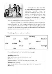 English worksheet: Full House episode - uncle Jesse locked me out