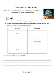 English Worksheet: Earth Song 