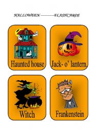 English Worksheet: FLASHCARDS-----HALLOWEEN  (PART 1)