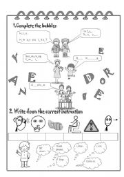 English Worksheet: Back to school