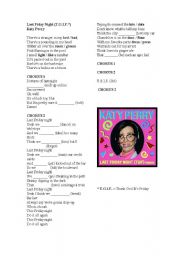 English Worksheet: Simple Past song Katy Perry