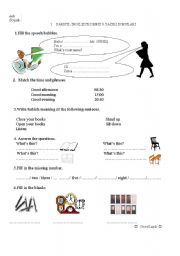 English Worksheet: greeting