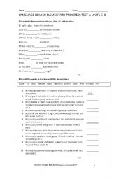 English Worksheet: Language Leader Exam