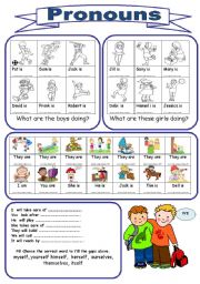 English Worksheet: PRONOUNS