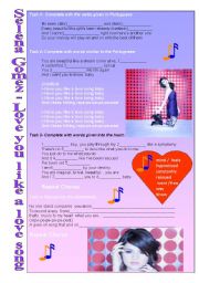 English Worksheet: Love you like a love song. Selena Gomez