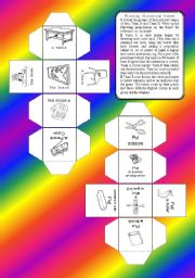 English Worksheet: Classroom Cube