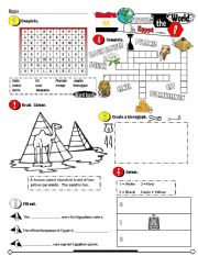 English Worksheet: Around The World Series 08_Egypt (Fully Editable + Key)