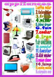 English Worksheet: appliances