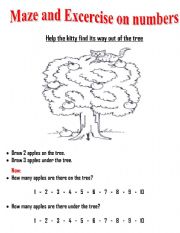 English worksheet: Excercise on numbers