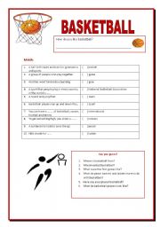 English Worksheet: Basketball