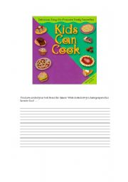 English worksheet: writing a recipe