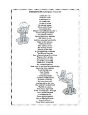 English Worksheet: Poem: Danny Lives On