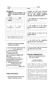 English Worksheet: Third Conditional
