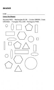 English Worksheet: SHAPES