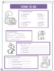 English Worksheet: Verb to be