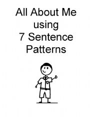 Booklet About Me Using 7 Sentence Patterns (Boy)