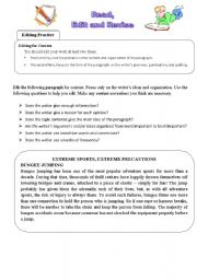 English Worksheet: Read Edit and Revise