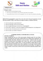 English Worksheet: Read Edit and Revise