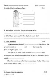 English worksheet: ssoil and air