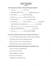 English worksheet: PRACTICE ASSIGNMENT