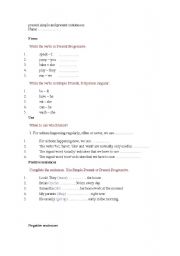 English Worksheet: present simple or present continuous