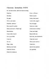 English Worksheet: classroom management