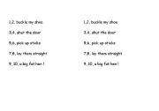 English Worksheet: 1,2, Buckle my Shoe