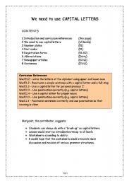 English Worksheet: Capital Letters 