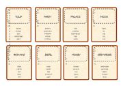 English Worksheet: Taboo Cards 1