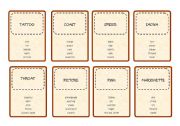 English Worksheet: Taboo Cards 2